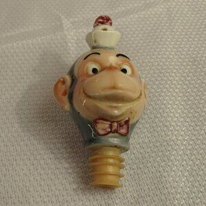 Very Rare Vintage 1960's Goebel Productions "Happy Chimps" Bottle Stopper
